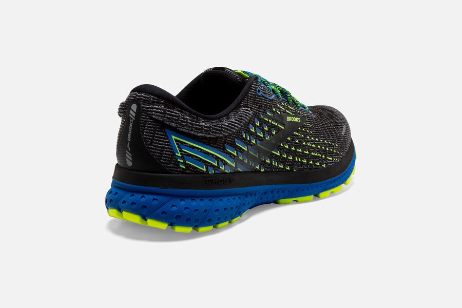 Brooks Ghost 13 Road Running Shoes Mens Black/Blue 485670-IAN